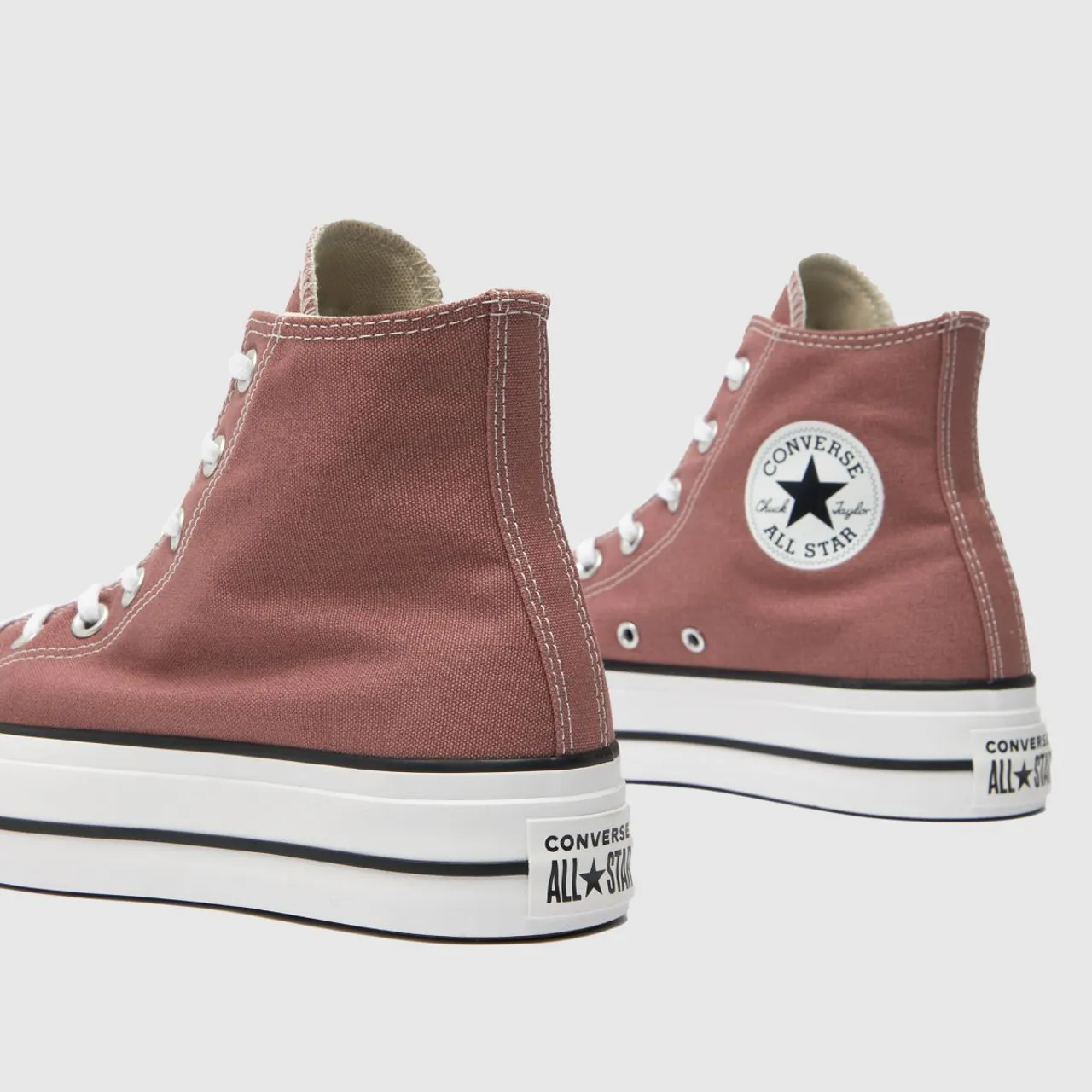 Converse All Star Lift Hi Trainers In Burgundy