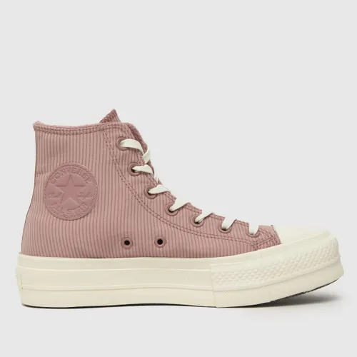 Converse All Star Lift Hi Trainers In Pink