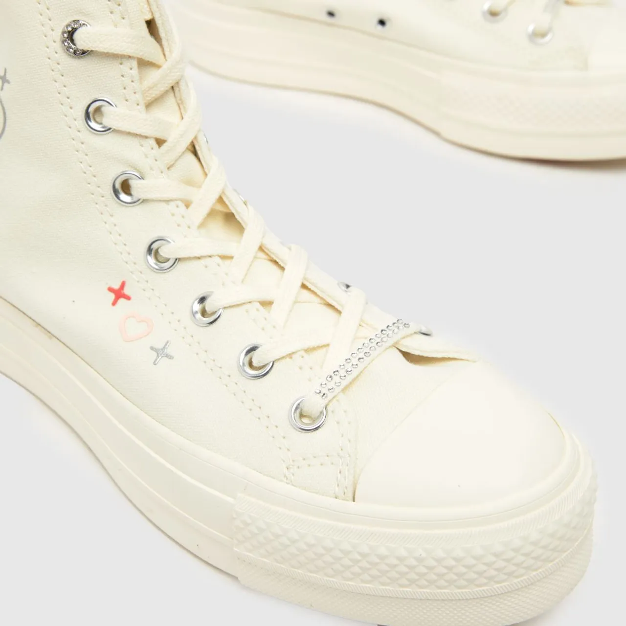 Converse all Star Lift hi y2k Heart Trainers in Off-white