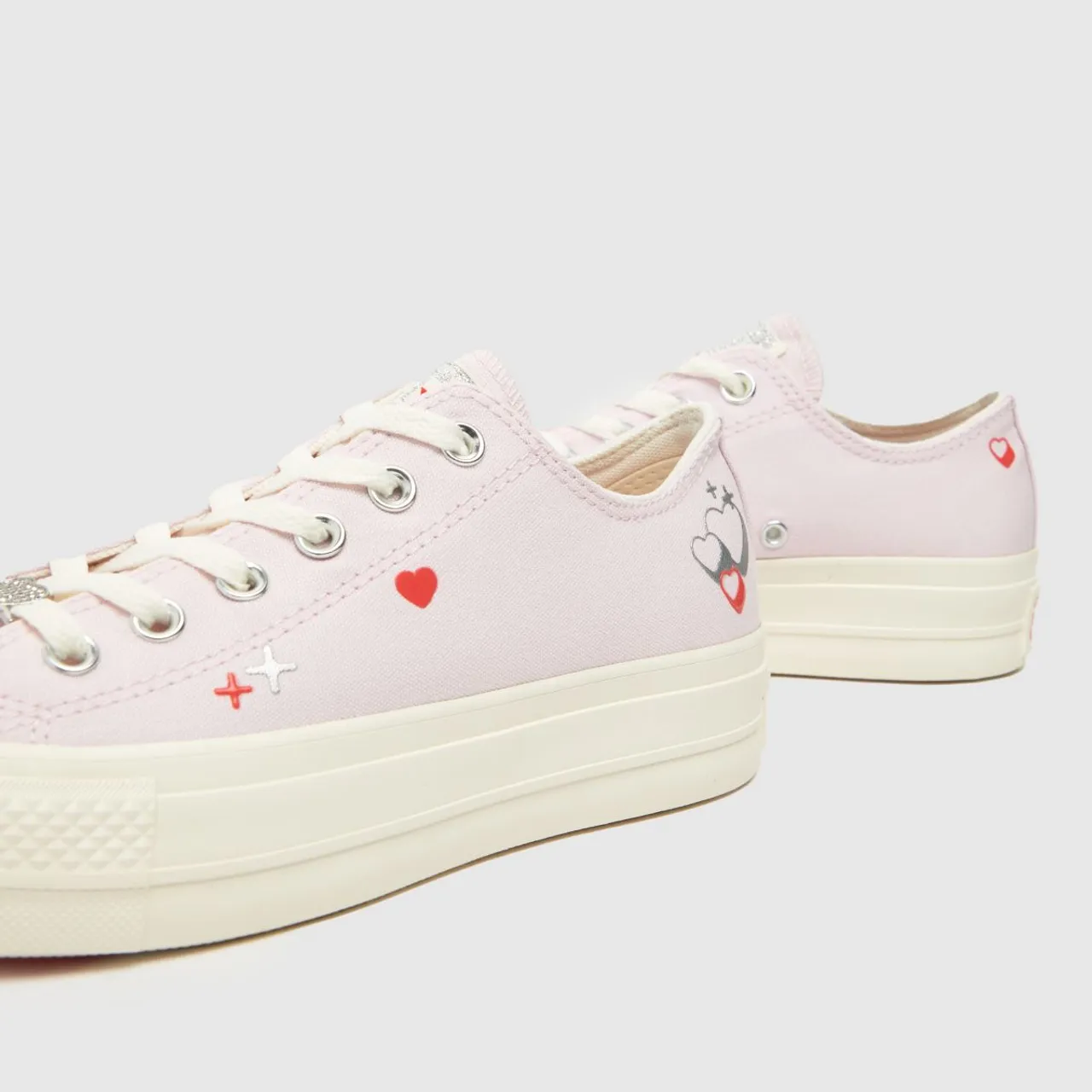 Converse all Star Lift ox y2k Heart Trainers in Lilac