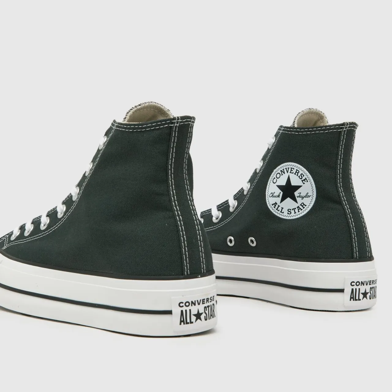 Converse All Star Lift Trainers In Dark Green