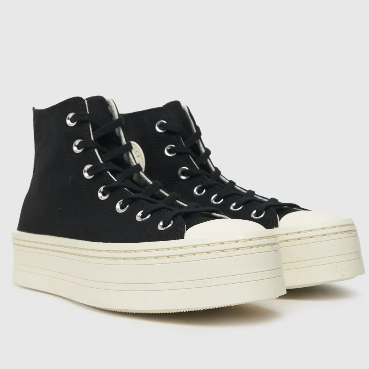 Converse All Star Modern Lift Trainers In Black & White