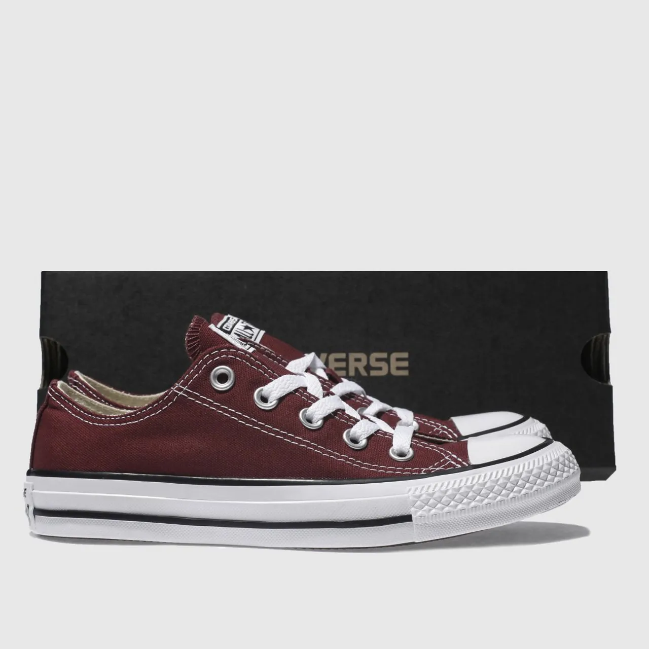 Converse All Star Oxford Trainers In Burgundy