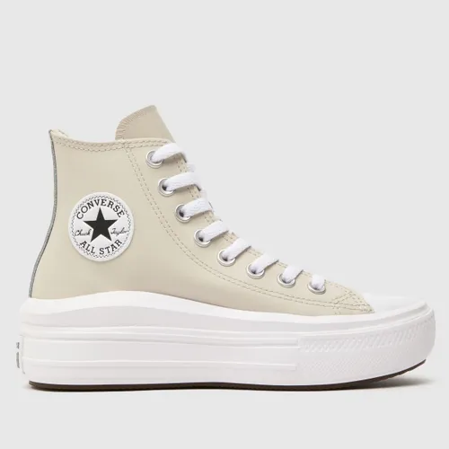 Converse Beige All Star Hi Move Girls Youth Trainers