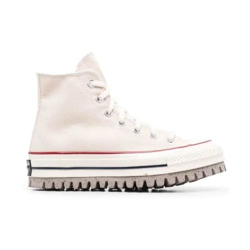 Converse , Beige Hi Top Sneakers ,Beige female, Sizes:
