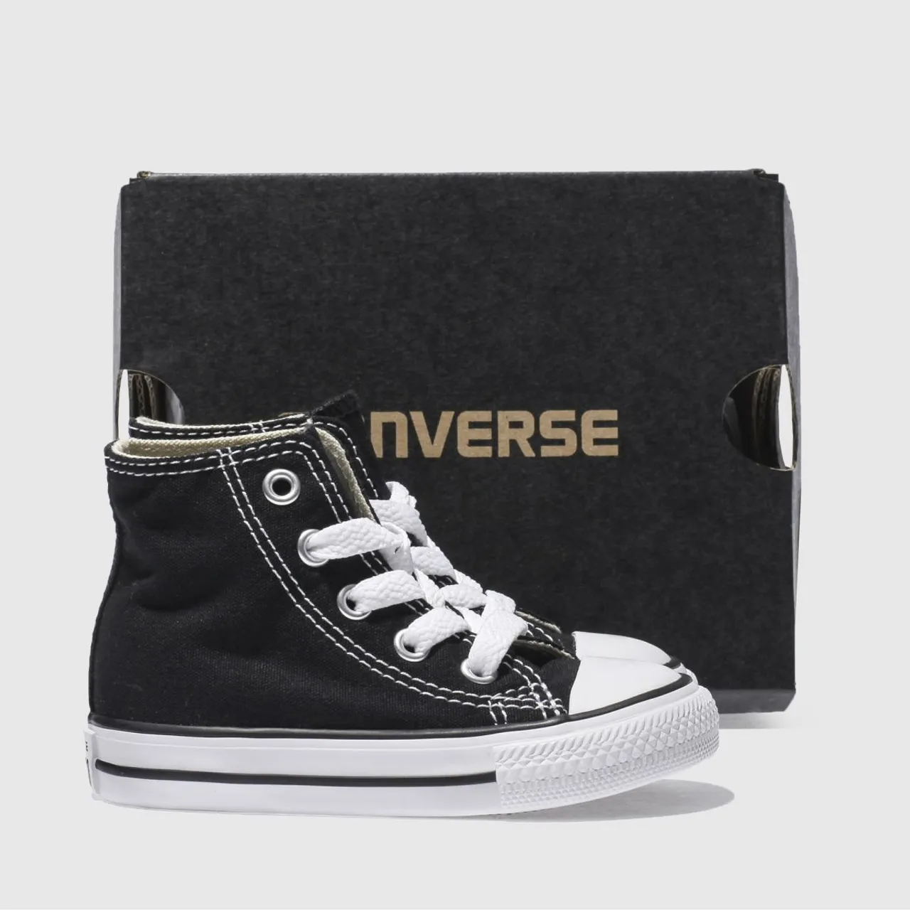 Converse Black All Star Hi Toddler Trainers