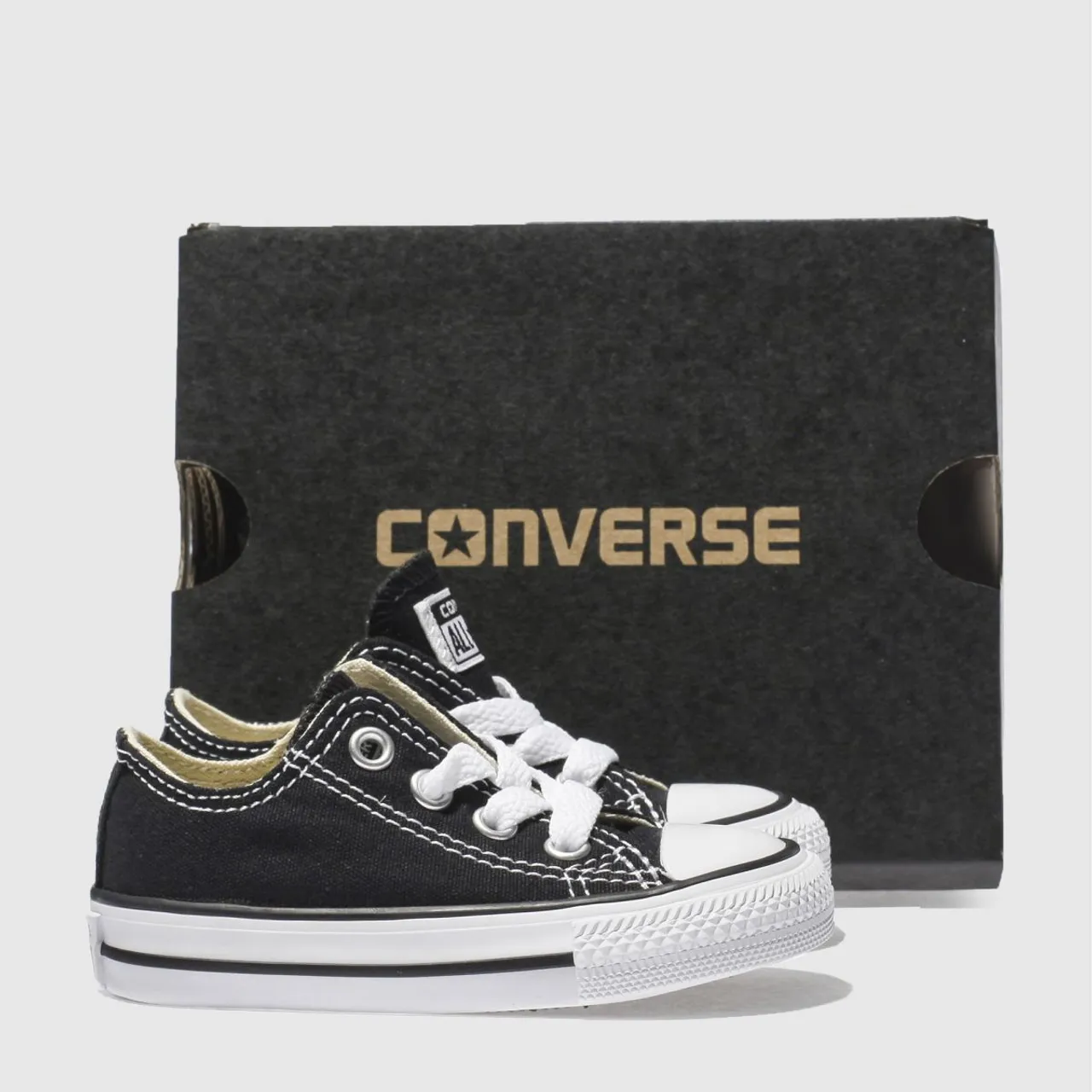 Converse Black All Star Lo Toddler Trainers