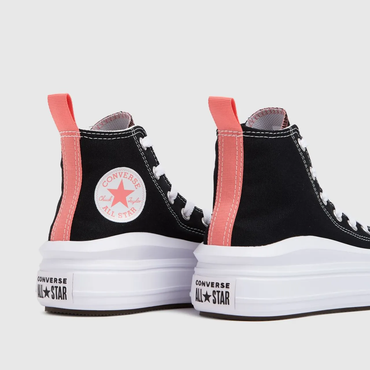 Converse Black & Pink Move Color Pop Girls Junior Trainers