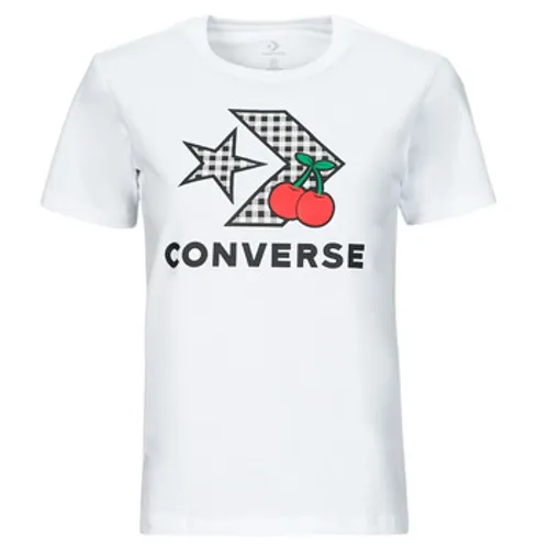 Converse  CHERRY STAR CHEVRON INFILL TEE WHITE  women's T shirt in White