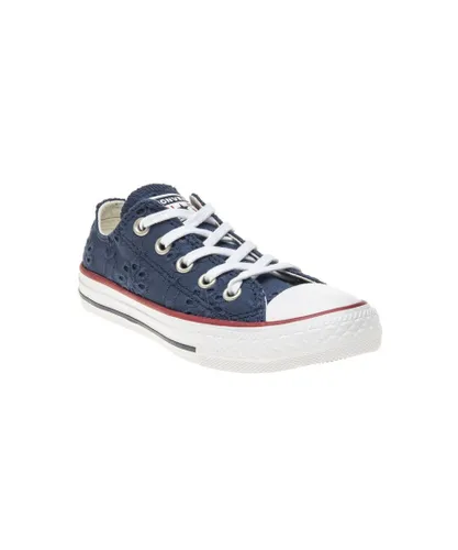 Converse Childrens Unisex All Star Ox Trainers - Blue Canvas