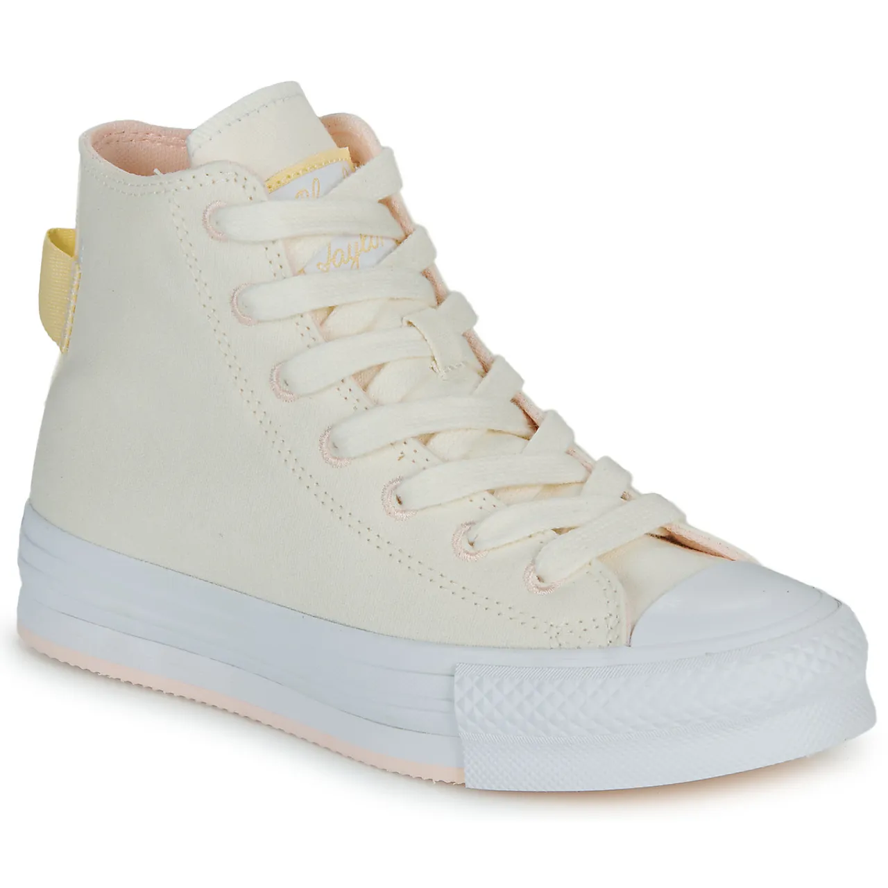 Converse  CHUCK TAYLOR ALL STAR EVA LIFT  girls's Children's Shoes (High-top Trainers) in Beige