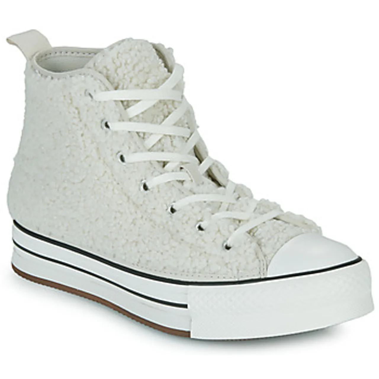 Converse  Chuck Taylor All Star Eva Lift Platform Sherpa Hi  girls's Children's Shoes (High-top Trainers) in White