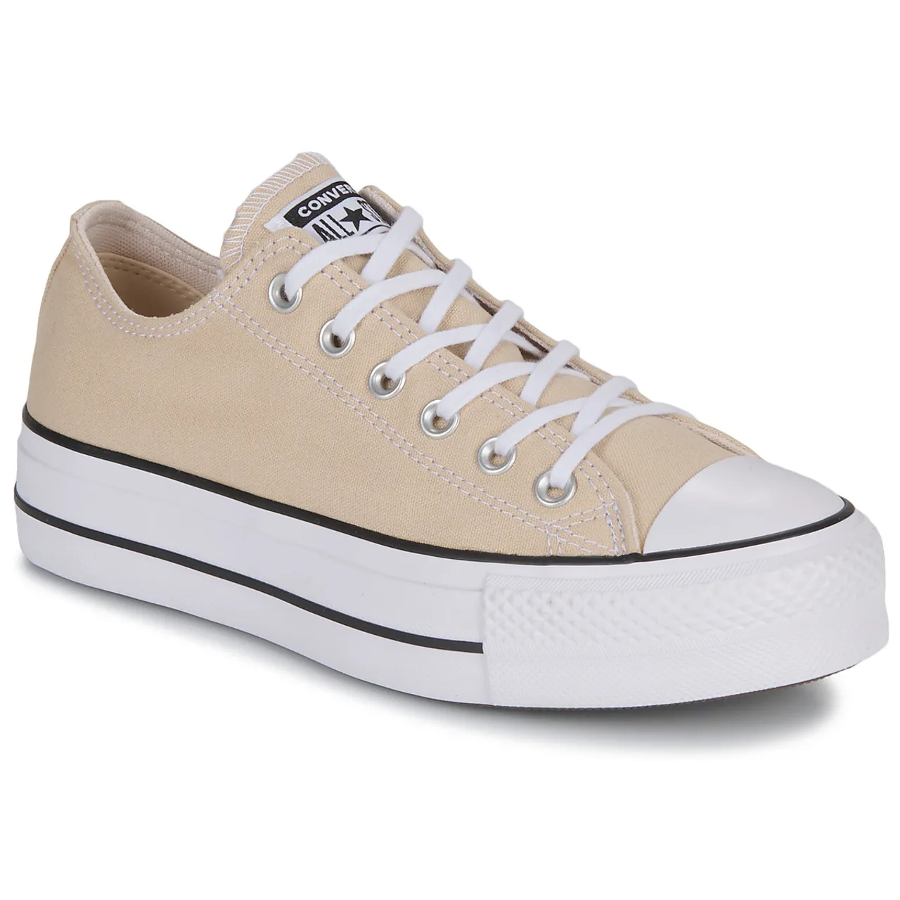 Converse  CHUCK TAYLOR ALL STAR LIFT PLATFORM SEASONAL COLOR-OAT MILK/WHIT  women's Shoes (Trainers) in Beige