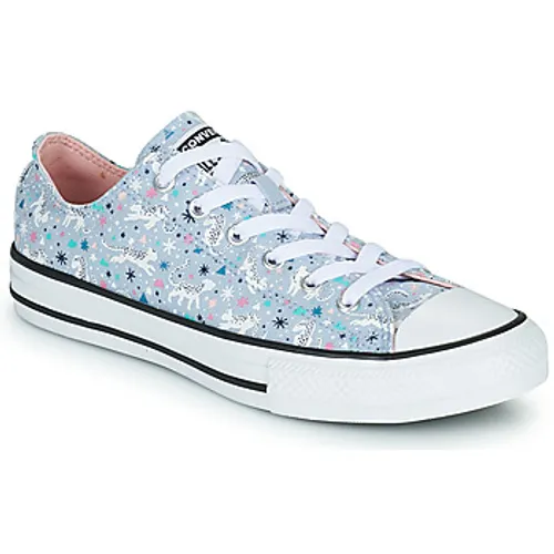 Converse  CHUCK TAYLOR ALL STAR SNOWY LEOPARD OX  girls's Children's Shoes (Trainers) in Blue