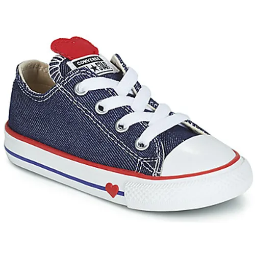 Converse  CHUCK TAYLOR ALL STAR SUCKER FOR LOVE DENIM OX  girls's Children's Shoes (Trainers) in Blue