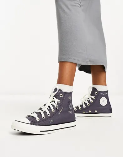 Converse Chuck Taylor All Star trainers in mid blue with embroidery