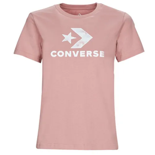 Converse  FLORAL STAR CHEVRON  women's T shirt in Pink
