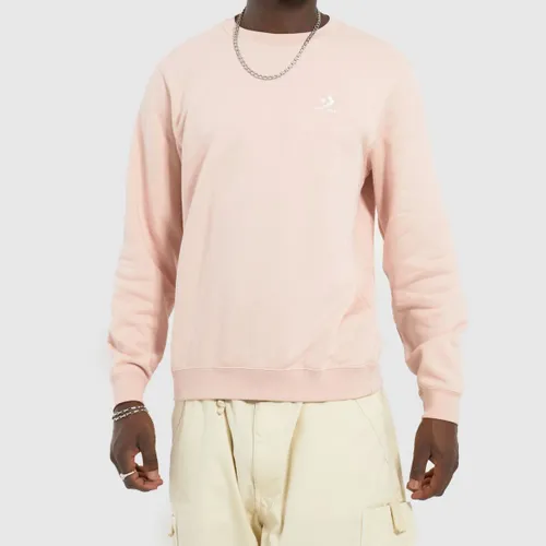Converse Go-to Star Chevron Sweatshirt In Pale Pink