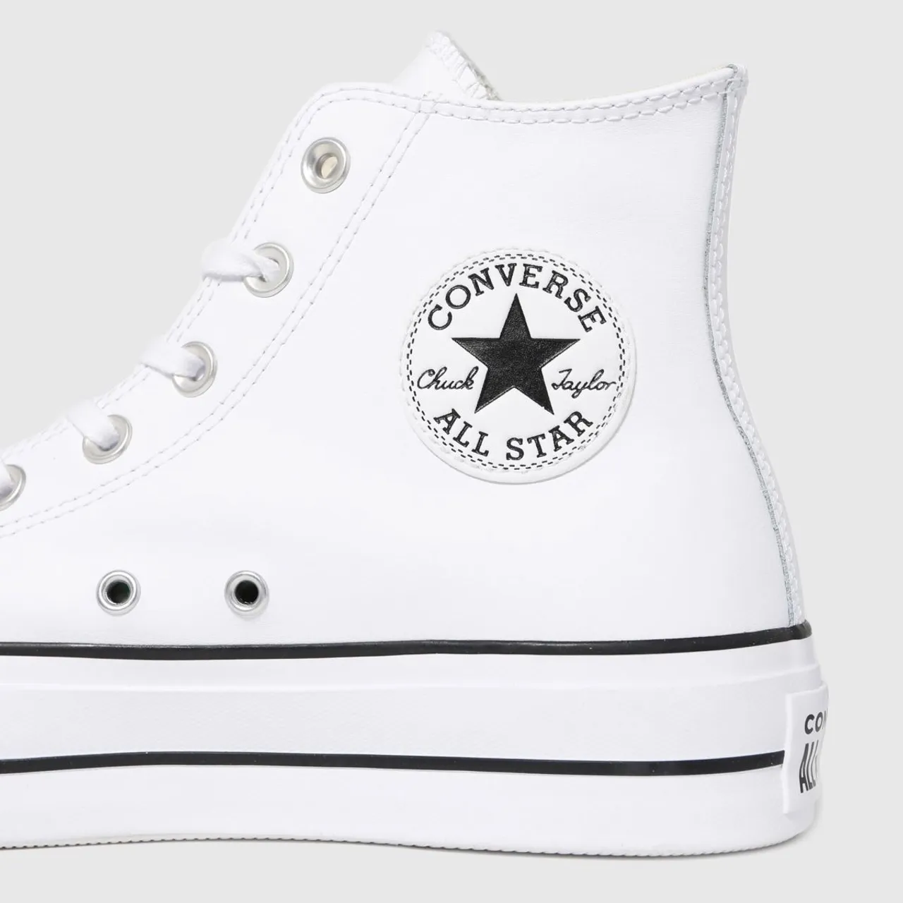Converse Lift Hi Leather Trainers In White