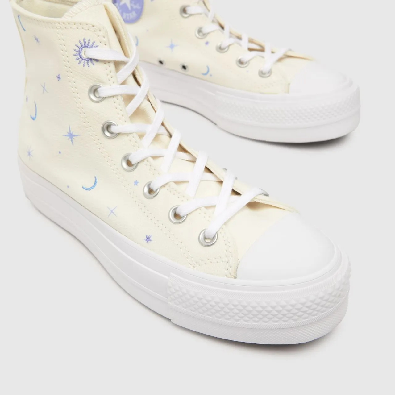 Converse Lift Hi Timeless Graphics Trainers In White & Purple