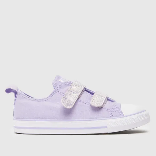 Converse Lilac All Star 2v Lo Easy-on Girls Toddler Trainers