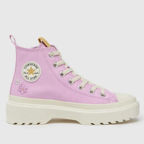 Converse Lilac all Star Lugged Lift Girls Youth Trainers