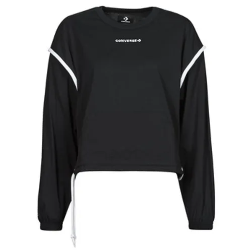 Converse  LONG SLEEVE JERSEY CREW  women's Sweatshirt in Black