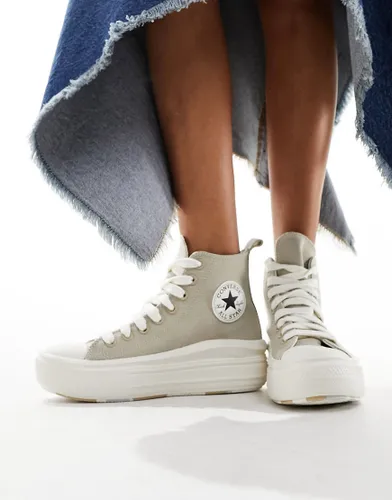 Converse Move trainers with chunky laces in stone-Neutral