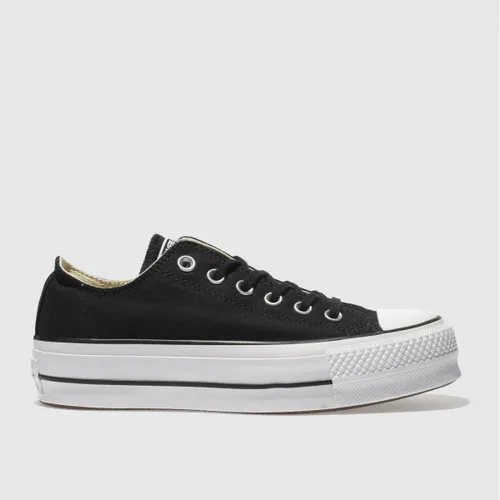 Converse Ox Lift Platform Trainers In Black & White