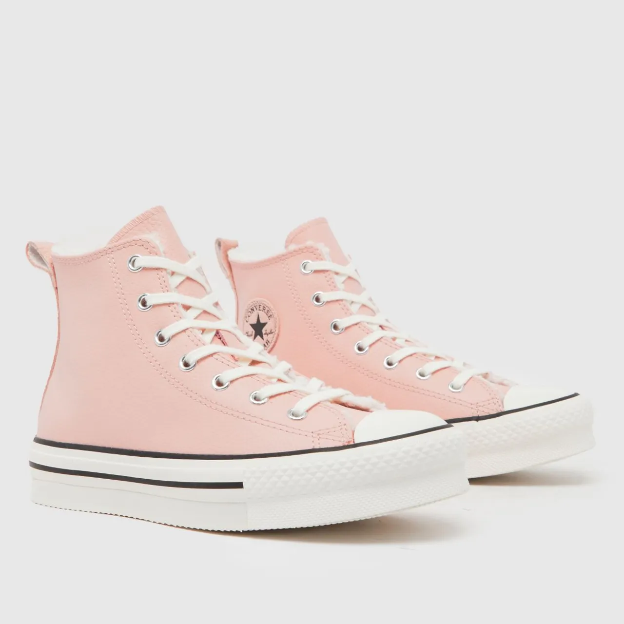 Converse Pink All Star Eva Lift Hi Girls Youth Trainers