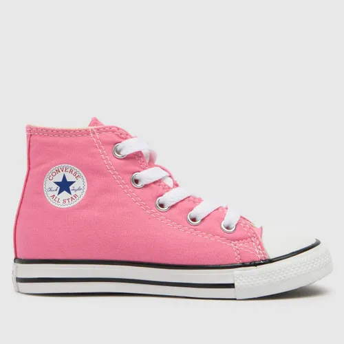 Converse Pink All Star Hi Girls Toddler Trainers