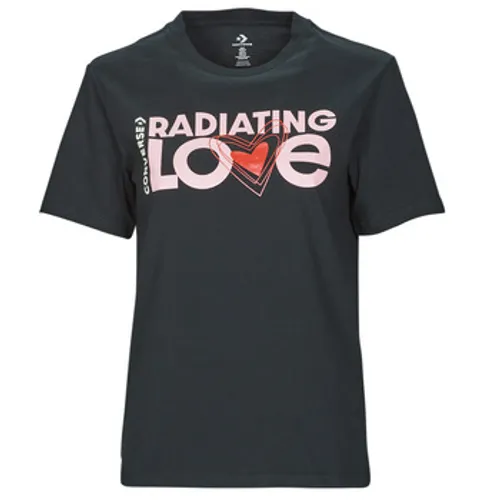 Converse  RADIATING LOVE SS CLASSIC GRAPHIC  women's T shirt in Black