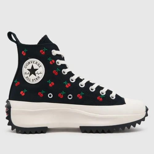 Converse run Star Hike hi Cherry on Trainers in Black & Red