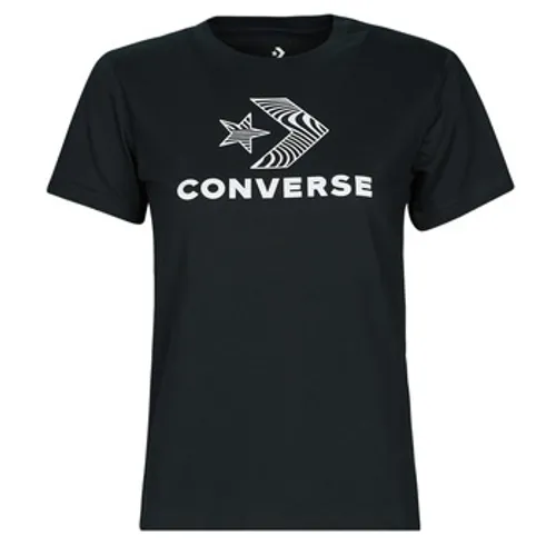 Converse  STAR CHEVRON TEE  women's T shirt in Black