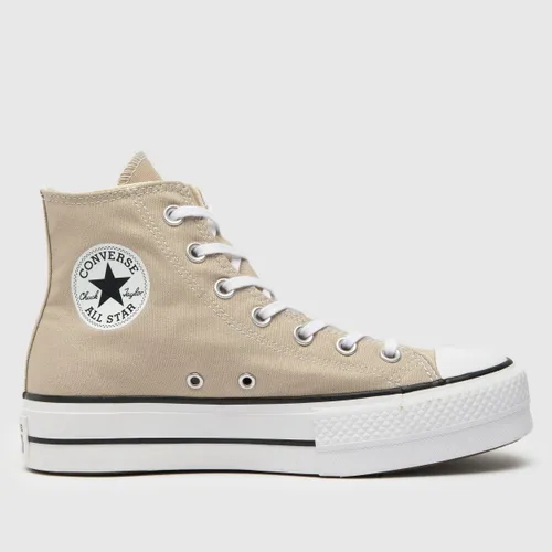 Converse Stone Chuck Taylor All Star Lift Hi Trainers