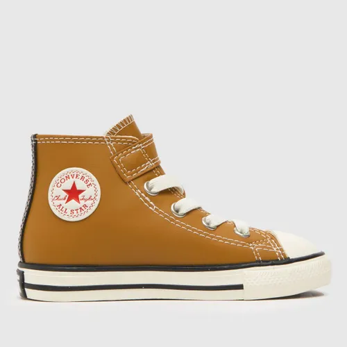 Converse Tan All Star Hi 1v Boys Toddler Trainers