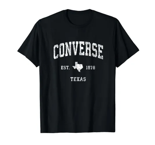 Converse Texas TX Vintage Athletic Sports Design T-Shirt