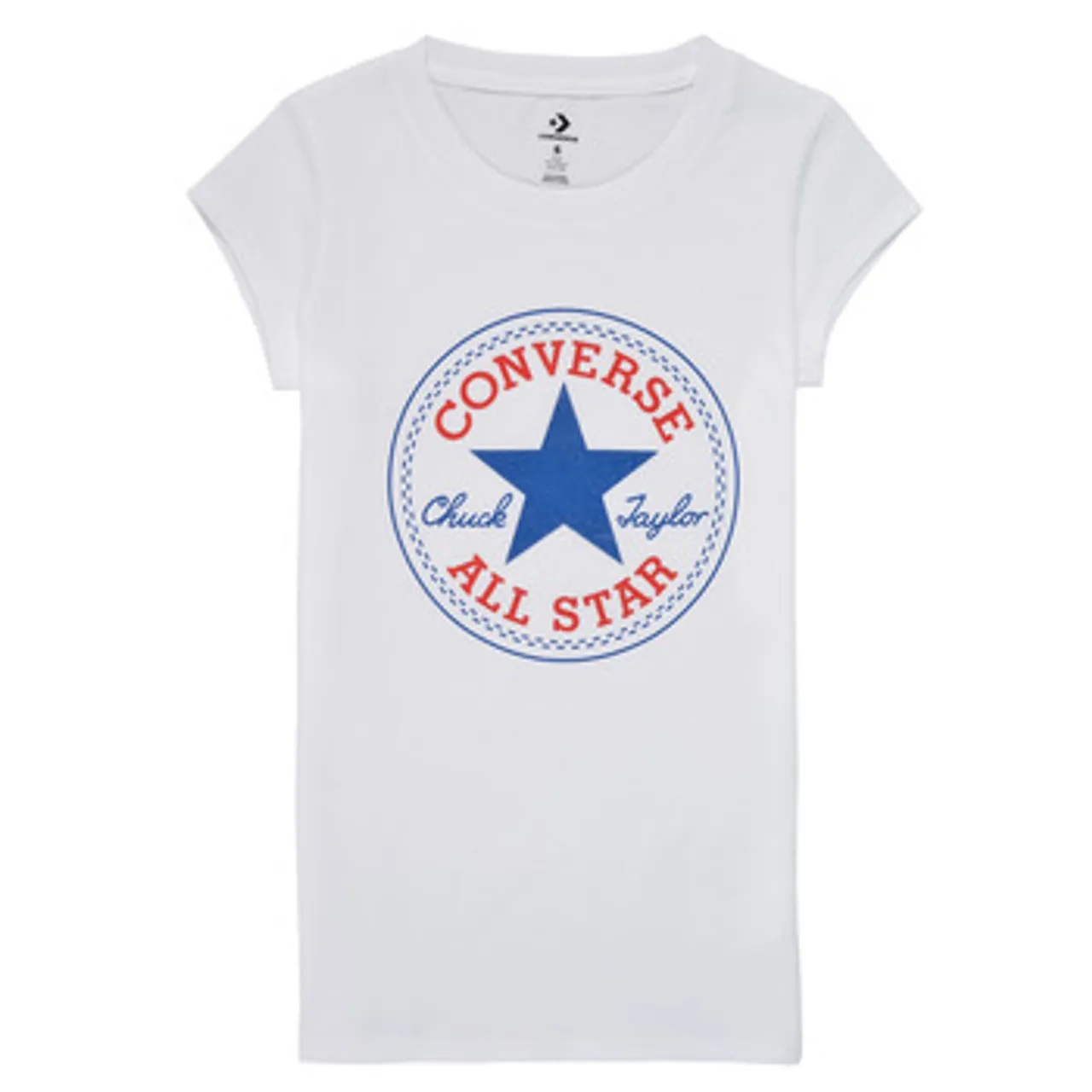 Converse  TIMELESS CHUCK PATCH TEE  girls's Children's T shirt in White