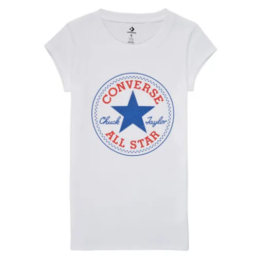 Converse  TIMELESS CHUCK PATCH TEE  girls's Children's T shirt in White