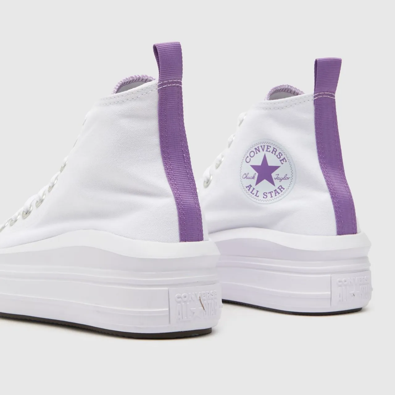 Converse White All Star Move Platform Girls Youth Trainers