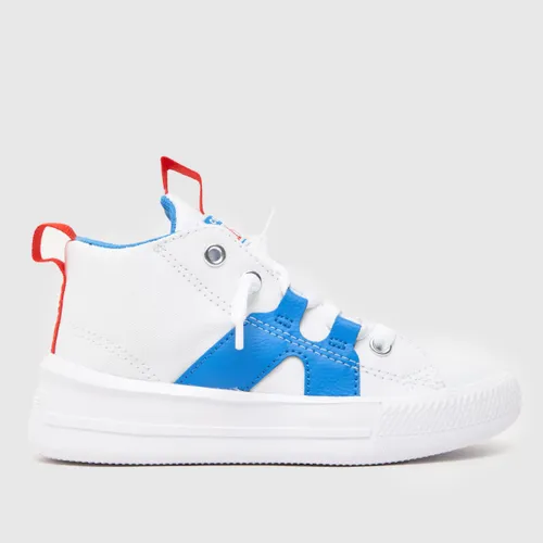 Converse White & Blue All Star Ultra Easy On Boys Junior Trainers