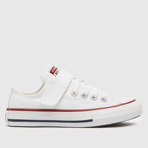 Converse White Lo 1v Easy-on Junior Trainers