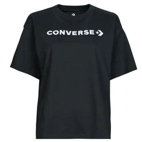 Converse  WORDMARK RELAXED TEE  women's T shirt in Black