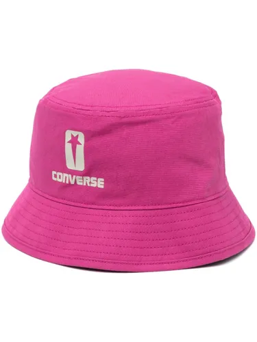 Converse x DRKSHDW logo-print canvas bucket hat - Pink