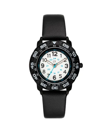 Cool Time Boys Analog Quartz Watch with Faux Leather Strap