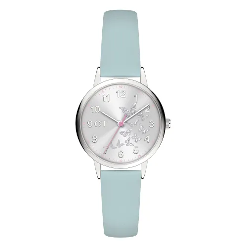 Cool Time Girls Analog Quartz Watch with Faux Leather Strap