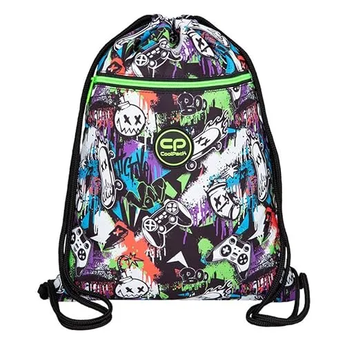 Coolpack Unisex Kid's Green Peek A Boo Drawstring Duffle Bag