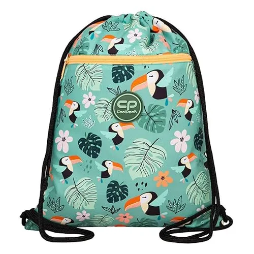 Coolpack Unisex Kid's Toucans Green Drawstring Duffle Bag