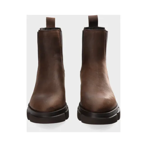 Copenhagen Studios , Chunky Sole Leather Boots ,Brown female, Sizes: