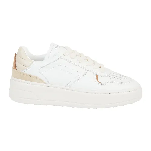Copenhagen Studios , Minimal White Low Sneakers with Embroidered and Perforated Details ,White female, Sizes: